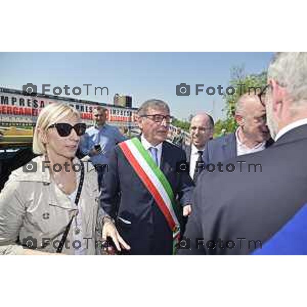 Tiziano Manzoni/LaPresse 30-4- 2025 Italia Cronaca BergamoBoltiere Bg Inaugurazione Variante