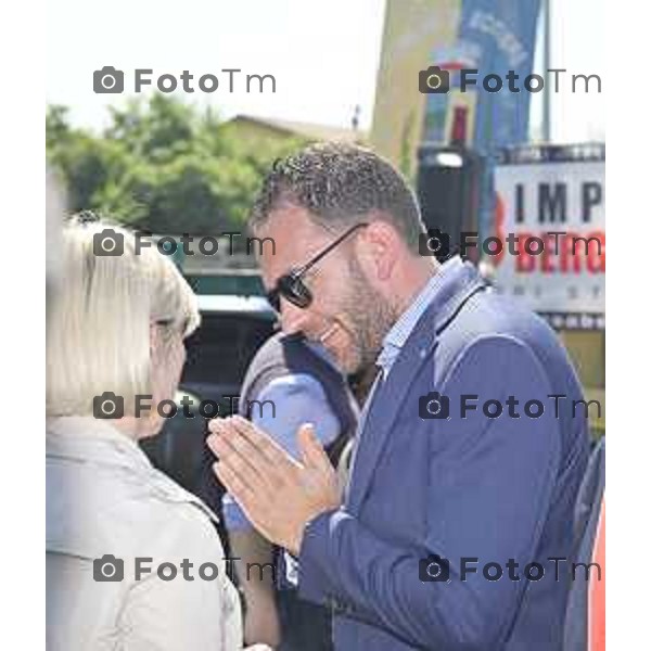 Tiziano Manzoni/LaPresse 30-4- 2025 Italia Cronaca BergamoBoltiere Bg Inaugurazione Variante Caludia Terzi e Mauro Bonomelli (capogruppo) – Viabilità e Infrastrutture