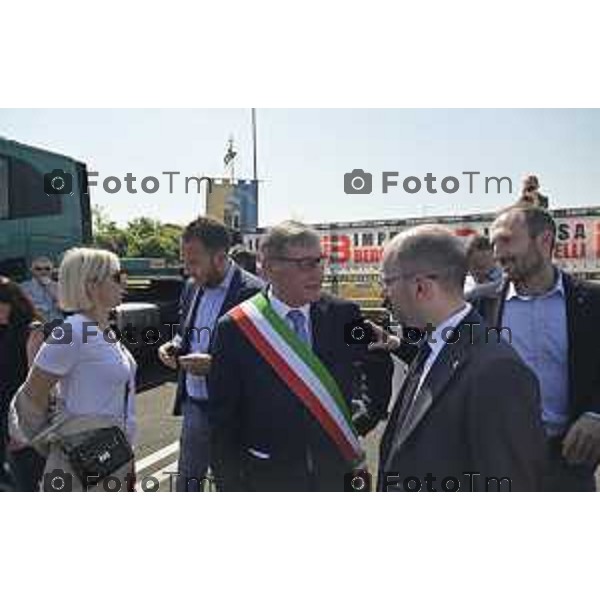 Tiziano Manzoni/LaPresse 30-4- 2025 Italia Cronaca BergamoBoltiere Bg Inaugurazione Variante