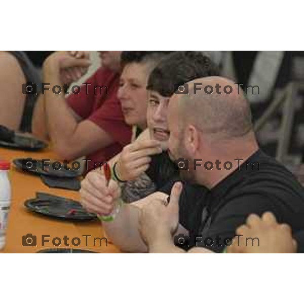 Tiziano Manzoni/LaPresse 4-5- 2025 Italia Cronaca Bergamo Chiuduno Tatoo fiera 4 tappa del Campionato italiano super hot mangiatori di peperoncino creato da Giancarlo Gasparotto in arte “Jack Pepper”, primo classificato Giovanni Mora.