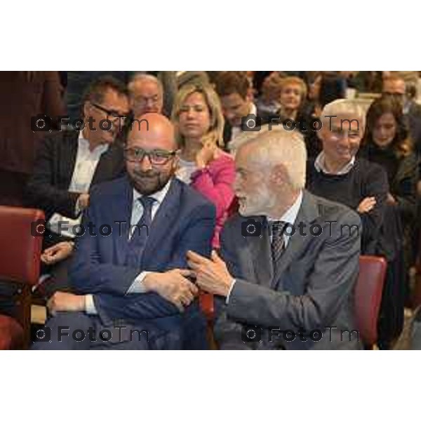 Tiziano Manzoni/LaPresse 5-5- 2025 Italia Cronaca Bergamo Consiglio comunale straordinario di commemorazione di Papa Francesco Berlanda Angeloni