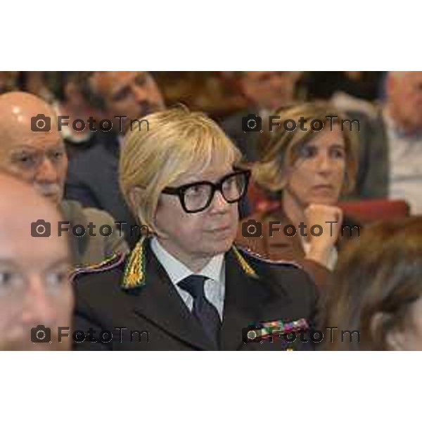 Tiziano Manzoni/LaPresse 5-5- 2025 Italia Cronaca Bergamo Consiglio comunale straordinario di commemorazione di Papa Francesco Capa Vigili Comandante