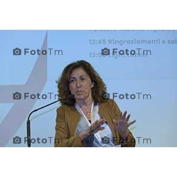 Tiziano Manzoni/LaPresse 8-5- 2025 Italia Cronaca Bergamo Dussmann, in collaborazione con Fondazione CESVI e con il patrocinio di Confindustria Bergamo, organizza l’evento “La sostenibilità come scelta strategica” Gloria Zavatta, presidente di CESVI
