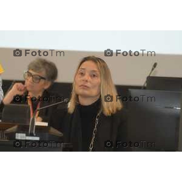 Tiziano Manzoni/LaPresse 12-4- 2025 Italia Cronaca Elena Carnevali,Bergamo Città Europea dello Sport 2027. Difesa della candidatura | Con Assessore Messina e Maurizia Cacciatori.