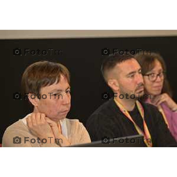 Tiziano Manzoni/LaPresse 12-4- 2025 Italia Cronaca Elena Carnevali,Bergamo Città Europea dello Sport 2027. Difesa della candidatura | Con Assessore Messina e Maurizia Cacciatori.