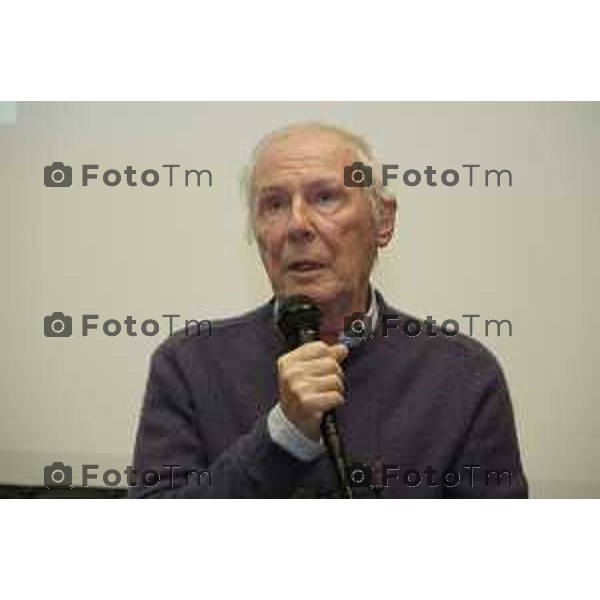Tiziano Manzoni/LaPresse 15-5- 2025 Italia Cronaca l’Università degli studi di Bergamo incontra Bruno Bozzetto, maestro dell’animazione e fondatore dello Studio Bozzetto, per riflettere su temi d’attualità come la convivenza tra popoli e tra forme di vita.