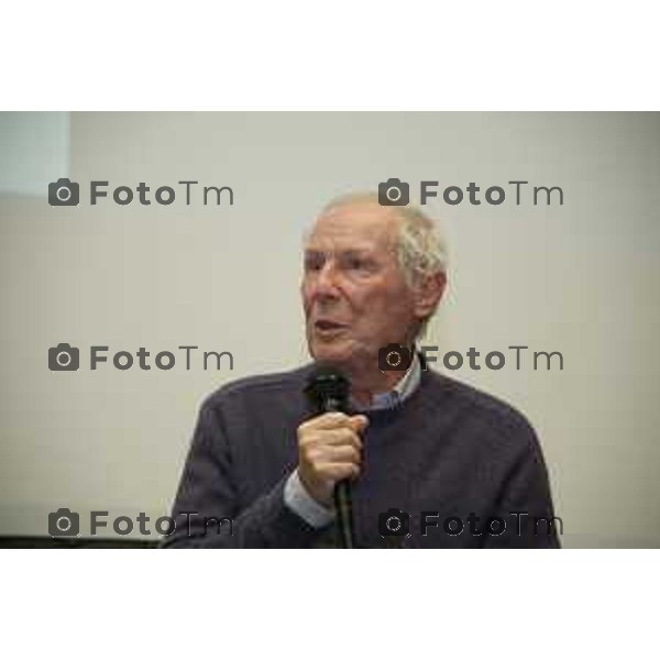 Tiziano Manzoni/LaPresse 15-5- 2025 Italia Cronaca l’Università degli studi di Bergamo incontra Bruno Bozzetto, maestro dell’animazione e fondatore dello Studio Bozzetto, per riflettere su temi d’attualità come la convivenza tra popoli e tra forme di vita.
