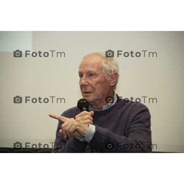 Tiziano Manzoni/LaPresse 15-5- 2025 Italia Cronaca l’Università degli studi di Bergamo incontra Bruno Bozzetto, maestro dell’animazione e fondatore dello Studio Bozzetto, per riflettere su temi d’attualità come la convivenza tra popoli e tra forme di vita.