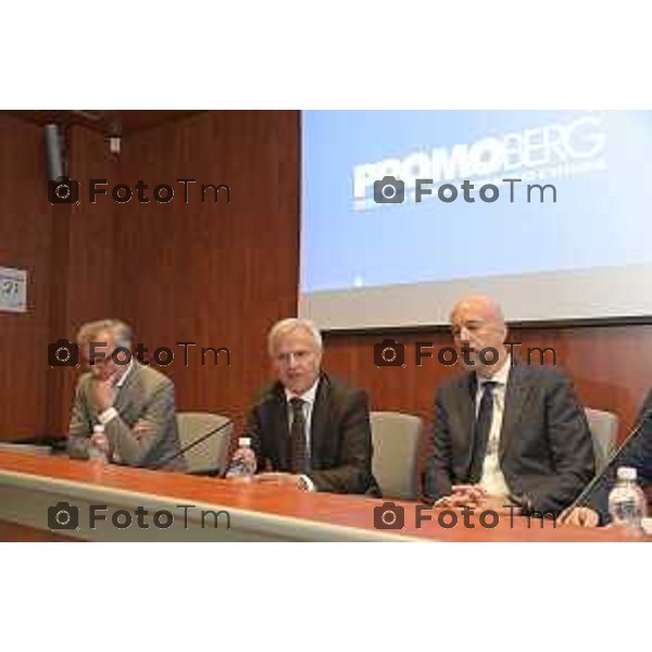 Tiziano Manzoni/LaPresse 15-5- 2025 Italia Cronaca BergamoBergamo Fiera da sx Angelo Colombo Luciano Patelli (presidente), Davide Lenarduzzi (Ad),