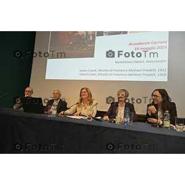 Tiziano Manzoni/LaPresse 15-5- 2025 Italia Cronaca Bergamo Accdemia Carrara Bergamo donazioni Carla Bonfichi dell\'Autoritratto di Bartolomeo Nazari collezione Molinari Pradelli