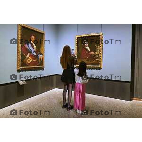 Tiziano Manzoni/LaPresse 15-5- 2025 Italia Cronaca Bergamo Accdemia Carrara Bergamo donazioni Carla Bonfichi dell\'Autoritratto di Bartolomeo Nazari collezione Molinari Pradelli