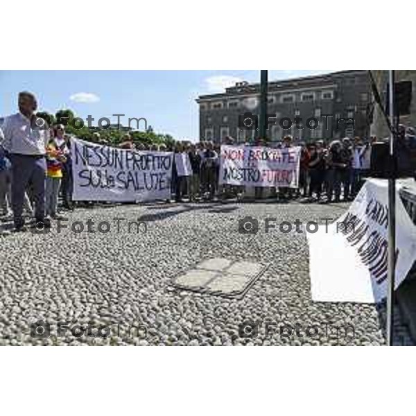 Tiziano Manzoni/LaPresse 17-5- 2025 Italia Cronaca Bergamo Movimento Cinque Stelle e 45 comuni bergamaschi, per dire no all’inceneritore di Montello
