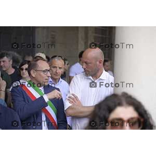 Tiziano Manzoni/LaPresse 17-5- 2025 Italia Cronaca Bergamo Movimento Cinque Stelle e 45 comuni bergamaschi, per dire no all’inceneritore di Montello Dario Violi