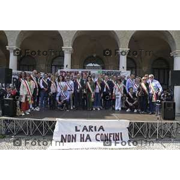 Tiziano Manzoni/LaPresse 17-5- 2025 Italia Cronaca Bergamo Movimento Cinque Stelle e 45 comuni bergamaschi, per dire no all’inceneritore di Montello