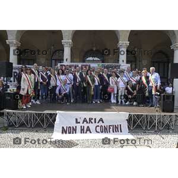 Tiziano Manzoni/LaPresse 17-5- 2025 Italia Cronaca Bergamo Movimento Cinque Stelle e 45 comuni bergamaschi, per dire no all’inceneritore di Montello
