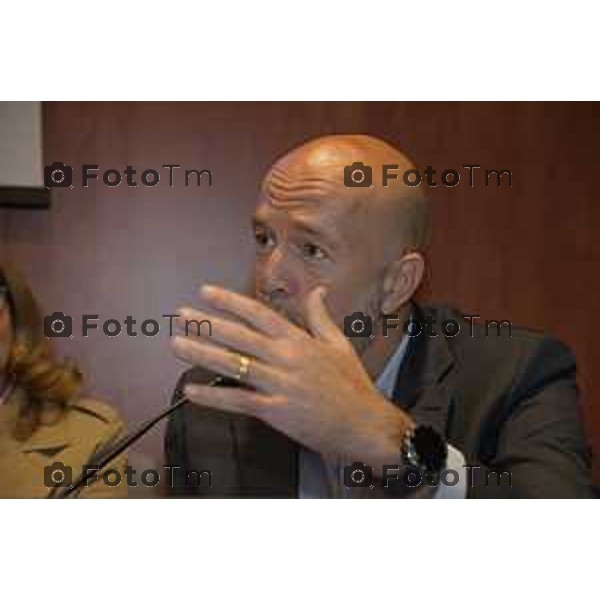 Tiziano Manzoni/LaPresse 22-5- 2025 Italia Cronaca Bergamo Promoberg Srl visita istituzionale di Carlo Calenda. Il presidente Luciano Patelli e l\'amministratore delegato Davide Lenarduzzi coglieranno l\'occasione per tracciare gli scenari di sviluppo futuri di Fiera Bergamo