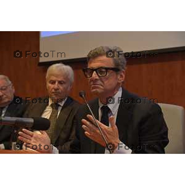 Tiziano Manzoni/LaPresse 22-5- 2025 Italia Cronaca Bergamo Promoberg Srl visita istituzionale di Carlo Calenda. Il presidente Luciano Patelli e l\'amministratore delegato Davide Lenarduzzi coglieranno l\'occasione per tracciare gli scenari di sviluppo futuri di Fiera Bergamo