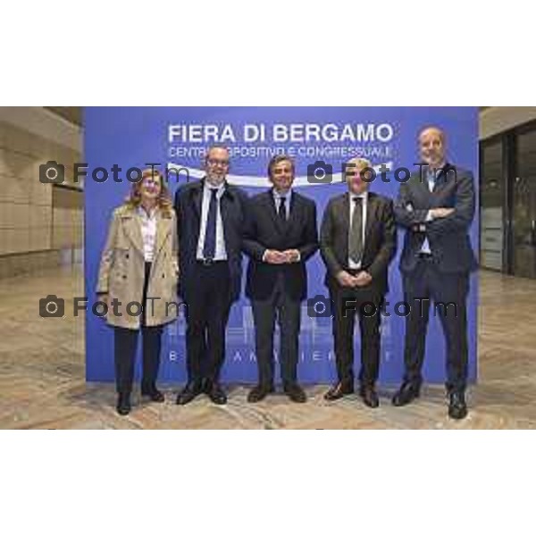 Tiziano Manzoni/LaPresse 22-5- 2025 Italia Cronaca Bergamo Promoberg Srl visita istituzionale di Carlo Calenda. Il presidente Luciano Patelli e l\'amministratore delegato Davide Lenarduzzi coglieranno l\'occasione per tracciare gli scenari di sviluppo futuri di Fiera Bergamo