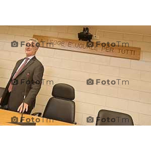 Tiziano Manzoni/LaPresse 23-5- 2025 Italia Cronaca Bergamo Bergamo Commemorazione Falcone in tribunale in corte D\'assise Maurizio Romanelli