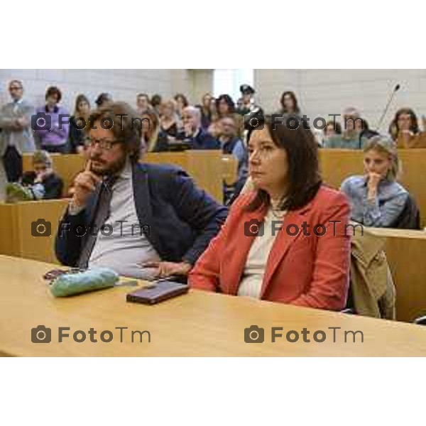 Tiziano Manzoni/LaPresse 23-5- 2025 Italia Cronaca Bergamo Bergamo Commemorazione Falcone in tribunale in corte D\'assise Emma VittorioTiziano Manzoni/LaPresse 23-5- 2025 Italia Cronaca Bergamo Bergamo Commemorazione Falcone in tribunale in corte D\'assise Marchisio Emanuele