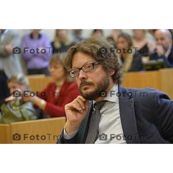 Tiziano Manzoni/LaPresse 23-5- 2025 Italia Cronaca Bergamo Bergamo Commemorazione Falcone in tribunale in corte D\'assise Marchisio Emanuele