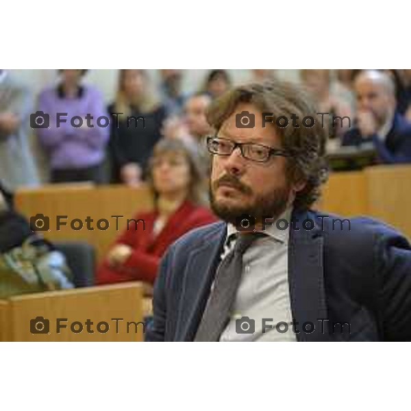 Tiziano Manzoni/LaPresse 23-5- 2025 Italia Cronaca Bergamo Bergamo Commemorazione Falcone in tribunale in corte D\'assise Marchisio Emanuele