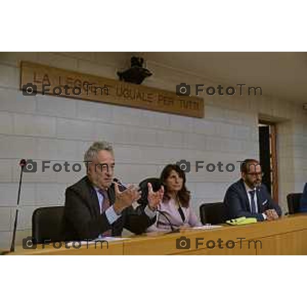 Tiziano Manzoni/LaPresse 23-5- 2025 Italia Cronaca Bergamo Bergamo Commemorazione Falcone in tribunale in corte D\'assise
