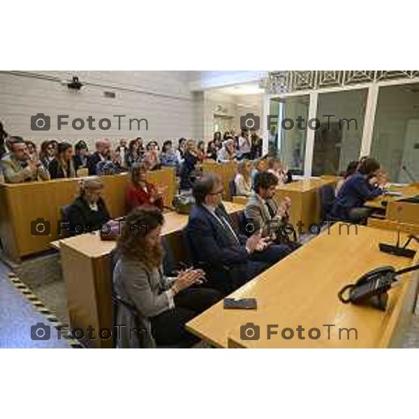 Tiziano Manzoni/LaPresse 23-5- 2025 Italia Cronaca Bergamo Bergamo Commemorazione Falcone in tribunale in corte D\'assise