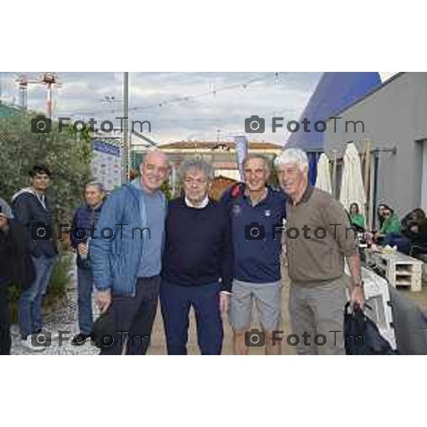 Tiziano Manzoni/LaPresse 23-5- 2025 Italia Cronaca Bergamo Bergamo Gasperini ospite dell’Accademia dello Sport De Roon e De Ketelaere