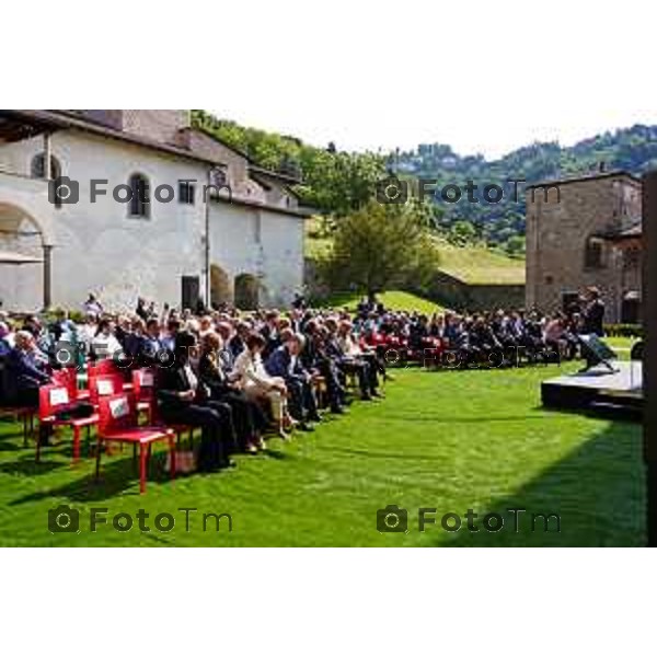 Tiziano Manzoni/LaPresse 25-5- 2025 Italia Cronaca Bergamo venticinquesimo anniversario della scomparsa di Marzio Tremaglia “Marzio: Identità, Politica, Cultura”.