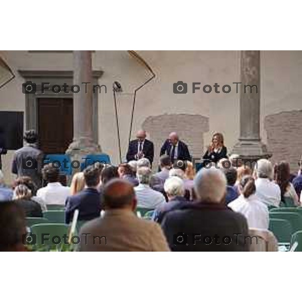 Tiziano Manzoni/LaPresse 25-5- 2025 Italia Cronaca Bergamo venticinquesimo anniversario della scomparsa di Marzio Tremaglia “Marzio: Identità, Politica, Cultura”.