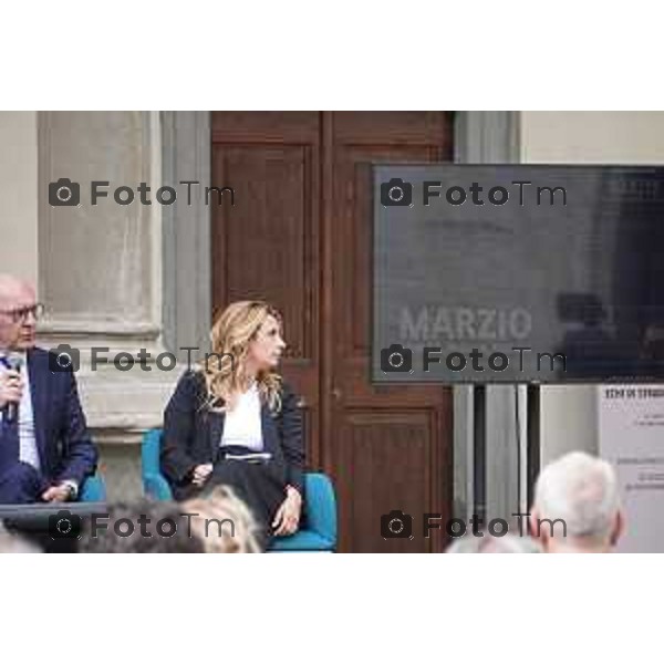 Tiziano Manzoni/LaPresse 25-5- 2025 Italia Cronaca Bergamo venticinquesimo anniversario della scomparsa di Marzio Tremaglia “Marzio: Identità, Politica, Cultura”.