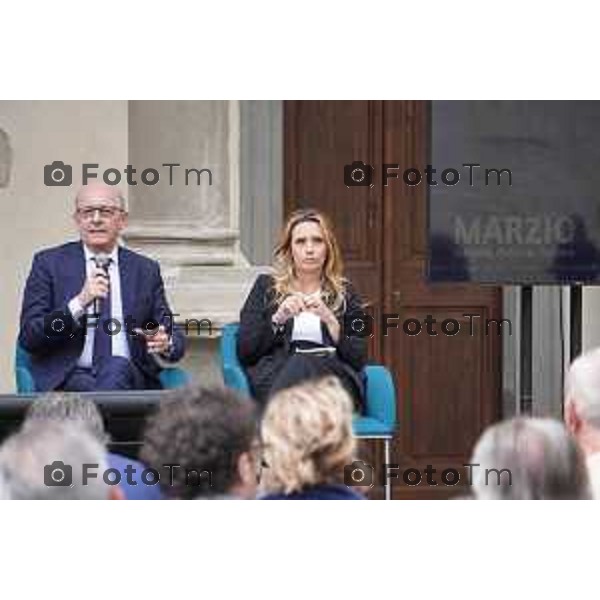 Tiziano Manzoni/LaPresse 25-5- 2025 Italia Cronaca Bergamo venticinquesimo anniversario della scomparsa di Marzio Tremaglia “Marzio: Identità, Politica, Cultura”.