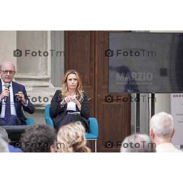 Tiziano Manzoni/LaPresse 25-5- 2025 Italia Cronaca Bergamo venticinquesimo anniversario della scomparsa di Marzio Tremaglia “Marzio: Identità, Politica, Cultura”.