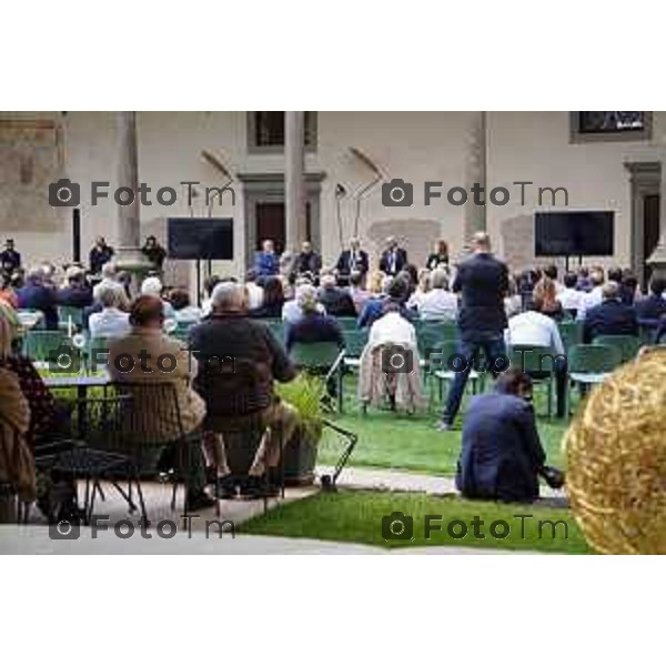 Tiziano Manzoni/LaPresse 25-5- 2025 Italia Cronaca Bergamo venticinquesimo anniversario della scomparsa di Marzio Tremaglia “Marzio: Identità, Politica, Cultura”.