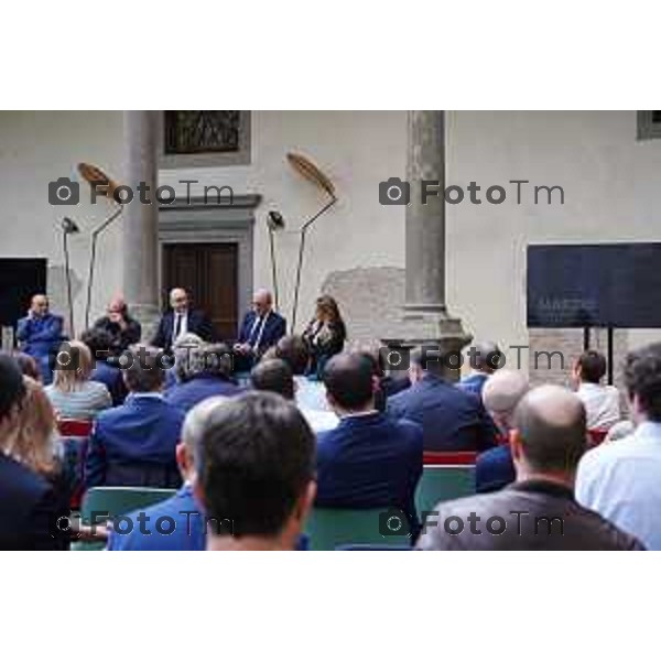 Tiziano Manzoni/LaPresse 25-5- 2025 Italia Cronaca Bergamo venticinquesimo anniversario della scomparsa di Marzio Tremaglia “Marzio: Identità, Politica, Cultura”.