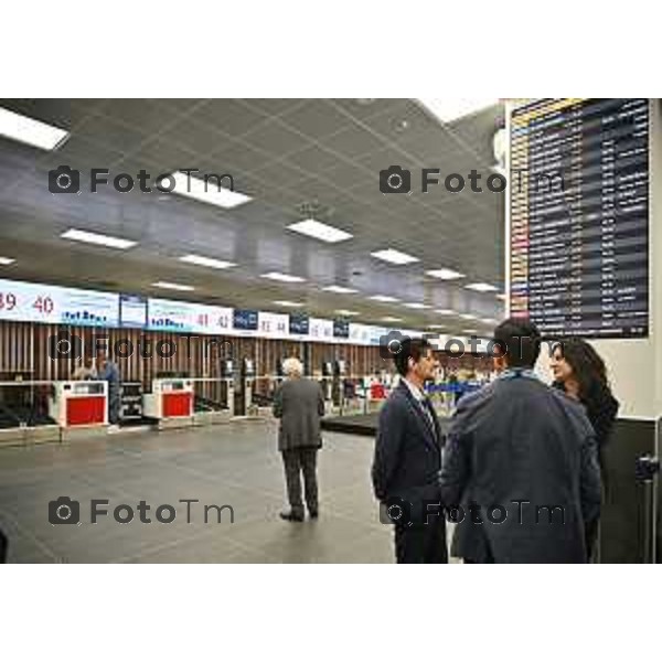 Tiziano Manzoni/LaPresse 28-5- 2025 Italia Cronaca Bergamo Inaugurazione nuova area check-in BGY Airport aeroporto di Orio Al Serio