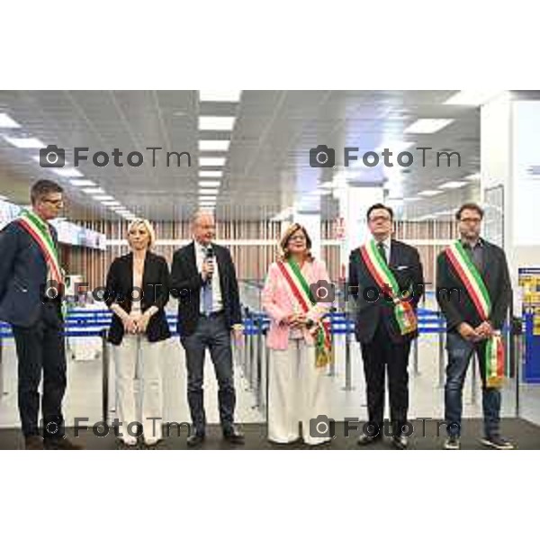 Tiziano Manzoni/LaPresse 28-5- 2025 Italia Cronaca Bergamo Inaugurazione nuova area check-in BGY Airport aeroporto di Orio Al Serio