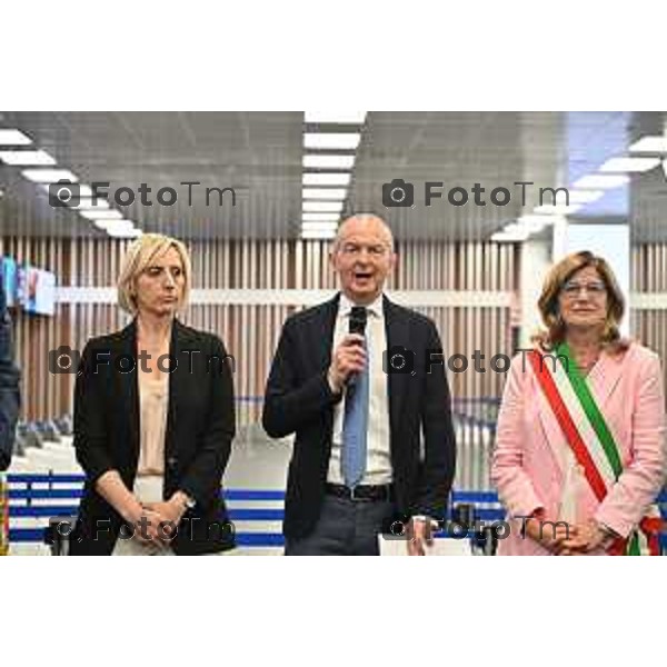Tiziano Manzoni/LaPresse 28-5- 2025 Italia Cronaca Bergamo Inaugurazione nuova area check-in BGY Airport aeroporto di Orio Al Serio