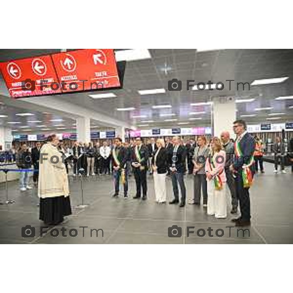 Tiziano Manzoni/LaPresse 28-5- 2025 Italia Cronaca Bergamo Inaugurazione nuova area check-in BGY Airport aeroporto di Orio Al Serio