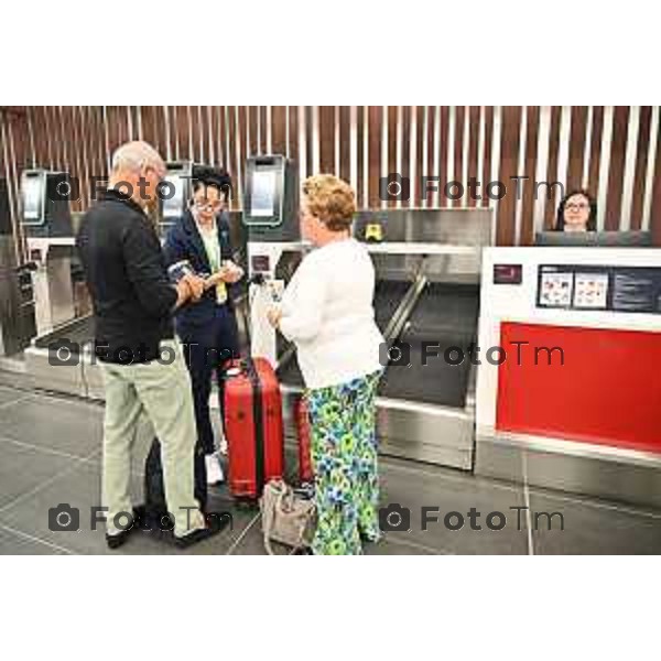 Tiziano Manzoni/LaPresse 28-5- 2025 Italia Cronaca Bergamo Inaugurazione nuova area check-in BGY Airport aeroporto di Orio Al Serio
