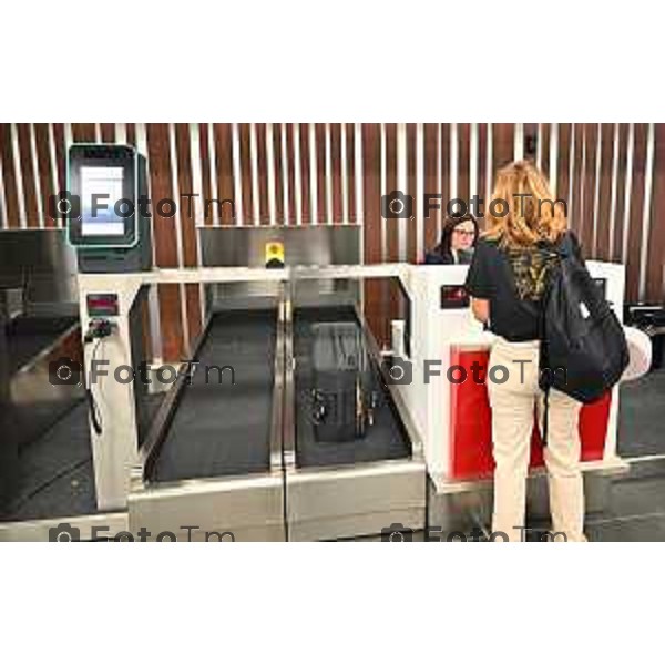 Tiziano Manzoni/LaPresse 28-5- 2025 Italia Cronaca Bergamo Inaugurazione nuova area check-in BGY Airport aeroporto di Orio Al Serio