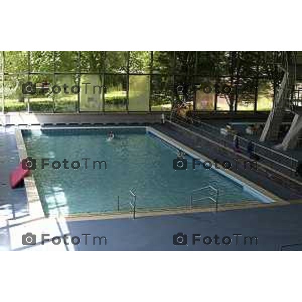 Tiziano Manzoni/LaPresse 31-5- 2025 Italia Cronaca Bergamo Impianti sportivi Italcementi piscine esterne e interne 2025 ultimo giorno dopo il lavoro di rinnovo che durera due anni