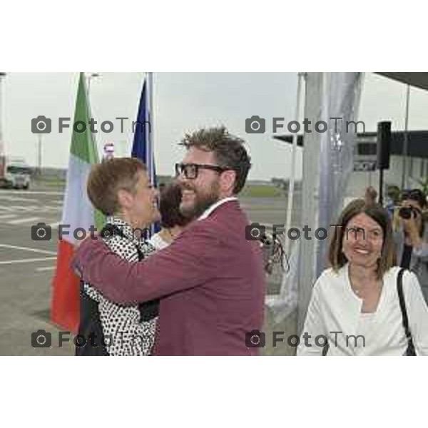 Tiziano Manzoni/LaPresse 4-6- 2025 Italia Cronaca Inaugurazione uffici Agenzia delle Dogane e dei Monopoli Parco Logistico Aeroporto Milano Bergamo