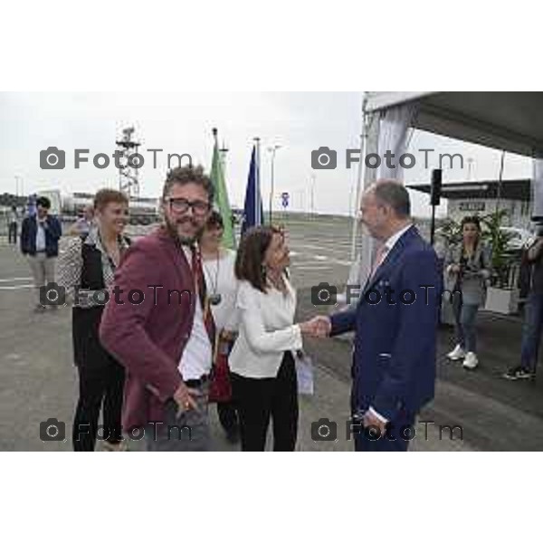 Tiziano Manzoni/LaPresse 4-6- 2025 Italia Cronaca Inaugurazione uffici Agenzia delle Dogane e dei Monopoli Parco Logistico Aeroporto Milano Bergamo