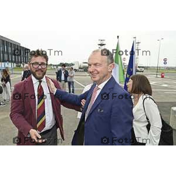 Tiziano Manzoni/LaPresse 4-6- 2025 Italia Cronaca Inaugurazione uffici Agenzia delle Dogane e dei Monopoli Parco Logistico Aeroporto Milano Bergamo
