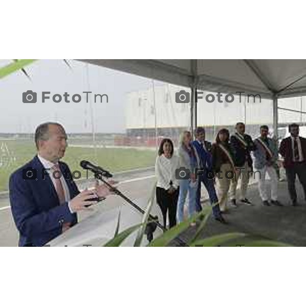 Tiziano Manzoni/LaPresse 4-6- 2025 Italia Cronaca Inaugurazione uffici Agenzia delle Dogane e dei Monopoli Parco Logistico Aeroporto Milano Bergamo