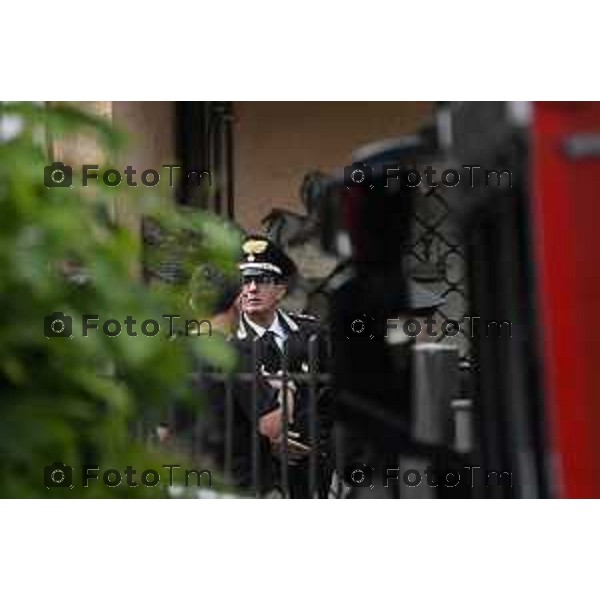 Tiziano Manzoni/LaPresse 5-6- 2025 Italia Cronaca Bergamo Cene Omicidio suicidio Rubens Bertocchi spara e uccide la moglie Elena Belloli.