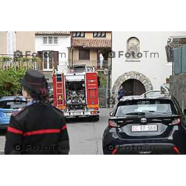 Tiziano Manzoni/LaPresse 5-6- 2025 Italia Cronaca Bergamo Cene Omicidio suicidio Rubens Bertocchi spara e uccide la moglie Elena Belloli.