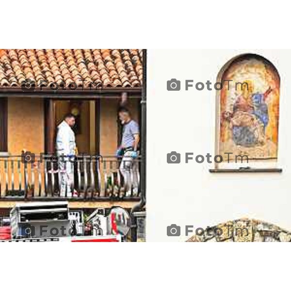 Tiziano Manzoni/LaPresse 5-6- 2025 Italia Cronaca Bergamo Cene Omicidio suicidio Rubens Bertocchi spara e uccide la moglie Elena Belloli.